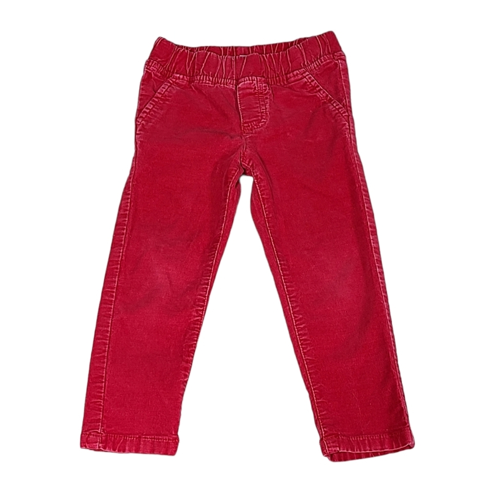 Cherry red curdoroy toddler pants